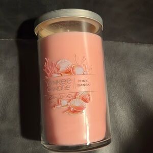 NWT Yankee Candle “Pink Sands” Pillar 14.25oz